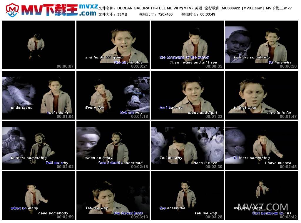 DECLAN GALBRAITH-TELL ME WHY(MTV)_英语_流行歌曲_MC800922